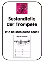 Vorschau - Arbeitsblätter - Blechblasinstrumente - Bestandteile der Trompete - Deckblatt