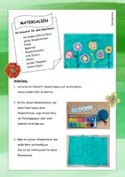 Vorschau - Mal- und Bastelvorlagen - Kunst Frühling Blumenwiese, Klasse 2/3 (Schritt für Schritt Anleitung) - Seite 3