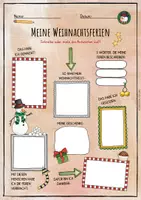 Vorschau - Arbeitsblätter - Weihnachten - Meine Ferien - Seite 1