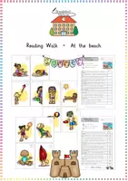 Vorschau - Arbeitsblätter - Reading Walk - At the beach - Deckblatt