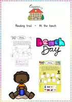 Vorschau - Arbeitsblätter - Reading trail - At the beach - Deckblatt