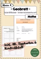 Vorschau - Stundenentwürfe - Geobrett - Schriftlicher Unterrichtsentwurf Mathe inkl. ABs - Deckblatt