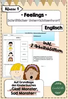 Vorschau - Stundenentwürfe - Feelings - Schriftlicher Unterrichtsentwurf Englisch inkl. ABs - Deckblatt
