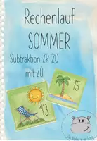 Vorschau - Arbeitsblätter - Rechenlauf Sommer ZR 20 Subtraktion - Deckblatt