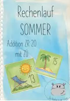 Vorschau - Spiele - Rechenlauf Sommer ZR 20 Addition, Subtraktion & gemischte Aufgaben - Deckblatt