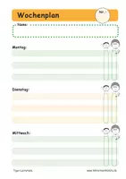 Vorschau - Lehrpläne/Lehrermaterial - Wochenplan - verschiedene Motive - individualisierbar - Seite 2