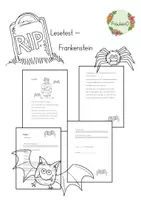 Vorschau - Arbeitsblätter - Materialpaket Lesespuren Halloween - Seite 1