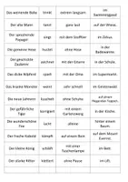 Vorschau - Spiele - Lustige Sätze lesen und schreiben mit der Satz-Rolle - Seite 1