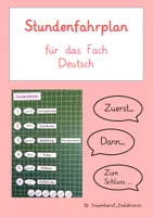Vorschau - Präsentationen/Tafelbilder - Stundenfahrplan Stundentransparenz Deutsch - Deckblatt