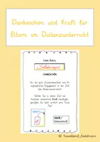 Vorschau - Anderer Materialtyp - Dank und Kraft für Eltern im Distanzunterricht - Deckblatt