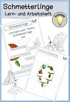Vorschau - Arbeitsblätter - Materialpaket Schmetterlinge (auch Homeschooling) - Deckblatt