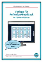 Vorschau - Interaktives Material - Vorlage für Feedback + Reflexion im Online-Unterricht - Deckblatt