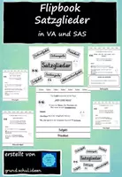 Vorschau - Arbeitsblätter - 3./4. Klasse: Flipbook "Satzglieder" - Deckblatt