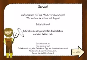 Vorschau - Arbeitsblätter - Interaktive Lesespurgeschichte - Auf dem Bauernhof - Seite 2
