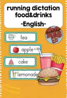 Vorschau - Arbeitsblätter - Running Dictation: Food & Drinks -Laufdiktat Englisch- - Deckblatt