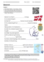 Vorschau - Arbeitsblätter - Arbeitsblatt zum Thema "Dänemark" + Onlineübung & MP3 + Mindmap + Infografik - Deckblatt