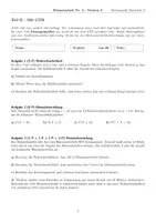 Vorschau - Klassenarbeiten - Klassenarbeit Mathematik Kursstufe 2 (Stochastik, LGS, windschiefe Geraden, Winkel zw. Vektoren Exponentialgleichungen, Wahrscheinlichkeit) - Seite 1