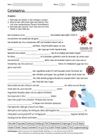 Vorschau - Arbeitsblätter - Arbeitsblatt zum Thema "Coronavirus" + Onlineübung & MP3 + - Deckblatt