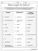 Vorschau - Arbeitsblätter - Was magst du lieber? Fitnessvariante - Seite 2