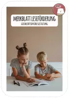 Vorschau - Merkblätter - Merkblatt geschlechtssensible Leseförderung - Deckblatt