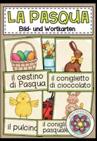Vorschau - Bildkarten - LA PASQUA (Ostern) - Bild- und Wortkarten (Italienisch) - Deckblatt