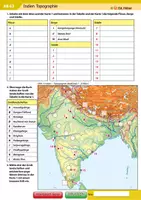 Vorschau - Arbeitsblätter - Indien Topographie - Deckblatt