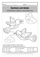 Vorschau - Arbeitsblätter - MATERIALPAKET: ZR 1000 schriftliche Addition und Subtraktion (Rechnen und Malen) - Seite 2