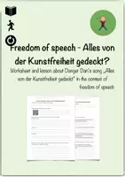 Vorschau - Stundenentwürfe - Freedom of speech - Alles von der Kunstfreiheit gedeckt? - Deckblatt