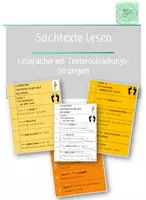 Vorschau - Mal- und Bastelvorlagen - Sachtexte lesen: Lesefächer - Deckblatt