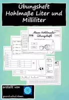Vorschau - Arbeitsblätter - Übungsheft Liter / Milliliter (Volumen/Hohlmaß) - Deckblatt