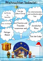 Vorschau - Arbeitsblätter - Was bedeutet Weihnachten? Religion Ethik Grundschule - Seite 1