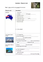 Vorschau - Arbeitsblätter - Australia_best places to visit - Deckblatt