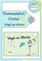 Vorschau - Poster - Themenplakat/Poster - Vögel im Winter - Deckblatt