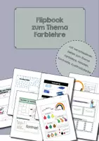 Vorschau - Arbeitsblätter - Flipbook Farblehre, Mischen, Kontraste, Farbfamilie - Deckblatt