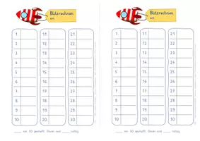 Vorschau - Arbeitsblätter - Arbeitsblatt zum Video "Blitzrechnen" Einmaleins - Seite 1