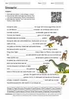 Vorschau - Arbeitsblätter - Lernposter + Arbeitsblatt zum Thema "Dinosaurier" + Onlineübung & MP3 + Mindmap + Infografiken - Seite 1
