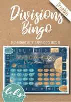 Vorschau - Spiele - Divisons-Bingo Freebie - Spielfeld zur Division mit 2 - Deckblatt