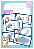 Vorschau - Audio-Dateien - interaktive PDF - Listen and click - 9 Pets - Deckblatt