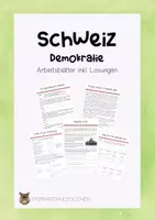 Vorschau - Arbeitsblätter - Schweiz - Demokratie Arbeitsblätter - Deckblatt