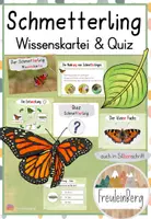 Vorschau - Stationenlernen - Wissenskartei & Quiz - Schmetterling - Deckblatt