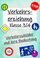 Vorschau - Arbeitsblätter - Verkehrserziehung - Materialpaket - Deckblatt
