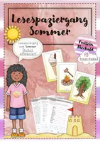 Vorschau - Arbeitsblätter - Lesespaziergang Sommer dreifach differenziert - Deckblatt