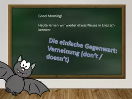 Vorschau - Präsentationen/Tafelbilder - Lernvideo und Folien zu: Gegenwart Verneinung mit dont - doesnt - Seite 2