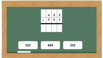 Vorschau - Spiele - Interaktives Tafelbild zum schriftlichen Subtrahieren - Seite 1