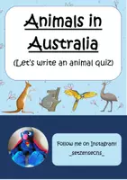 Vorschau - Stundenentwürfe - Animals in Australia - Let's write an animal quiz - Deckblatt