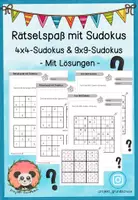 Vorschau - Arbeitsblätter - Rätseln & Knobeln mit Sudokus - 4x4 und 9x9 Sudokus - Deckblatt