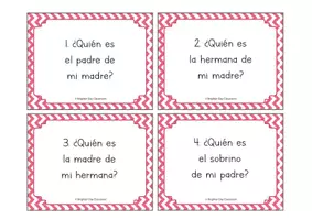 Vorschau - Aufgabenkarten - La Familia, Los Parentescos, Tarjetas de Conversación (Spanisch) - Seite 3