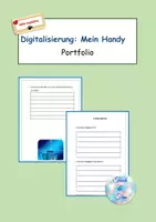 Vorschau - Arbeitsblätter - Digitalisierung Mein Handy - Portfolio Homeschooling + Worddatei - Deckblatt
