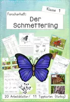 Vorschau - Arbeitsblätter - Forscherheft: Der Schmetterling (Sachunterricht Grundschule Klasse 1) - Deckblatt