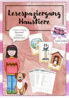 Vorschau - Arbeitsblätter - Lesespaziergang Haustiere dreifach differenziert - Deckblatt